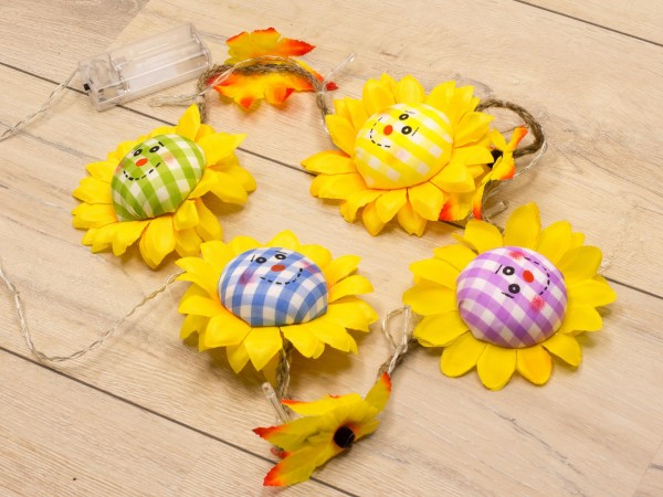 LED-Lichterkette Sonnenblümchen - Dekor