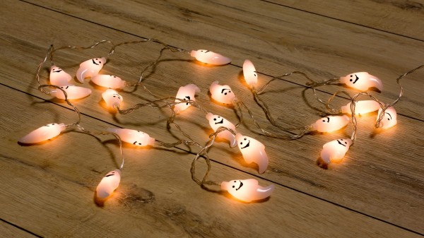 20er LED-Lichterkette Gespenster - Halloween - Dekor