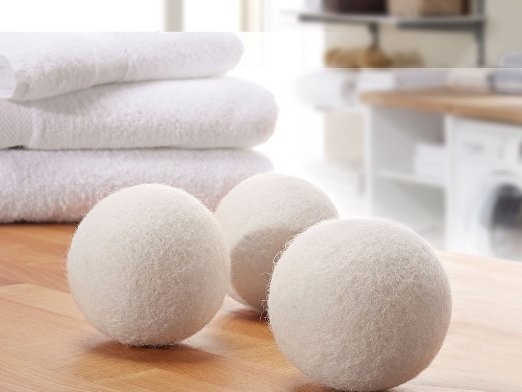 6 Trocknerbälle aus 100% Neuseeland-Wolle inkl. Leinensäckchen & 4 Trocknerdüfte