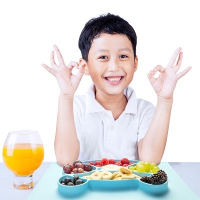 Happy Face Mat - Pandabär - hellblau