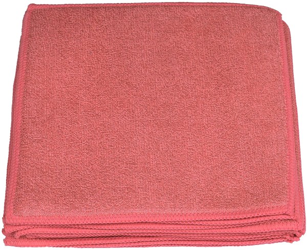 Mikrofaser Schwammtuch, 10 Stück, ca. 23x23 cm, rot