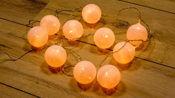 10er LED Lichterkette Kugel - Dekor