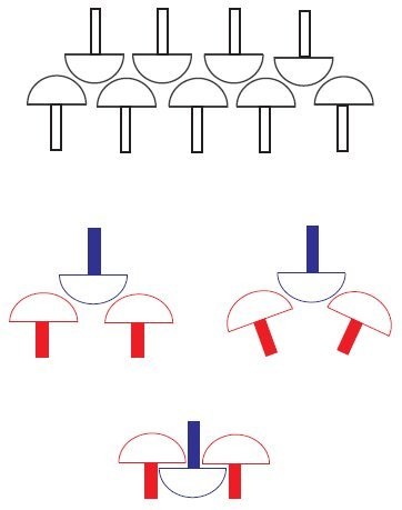 Pilzkopf - Power - Klettband - Set, 12-teilig, transparent - natur