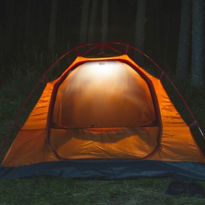 LED Campinglampe mit Powerbank