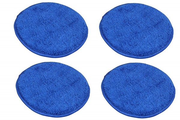 RESPEKT Mikrofaser 2-in-1 Pad rund Mikrofasergeschirrtuch Set, 4tlg blau