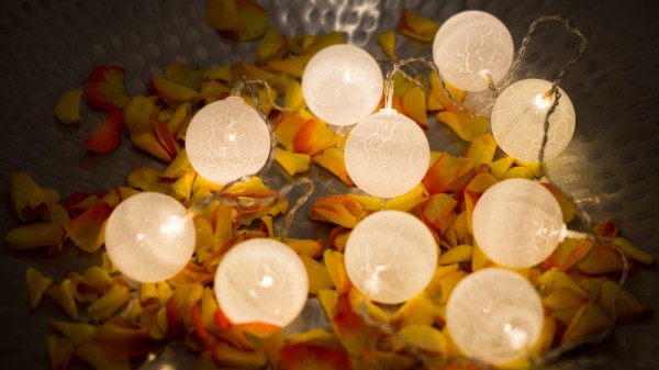 10er LED Lichterkette Kugel - Dekor