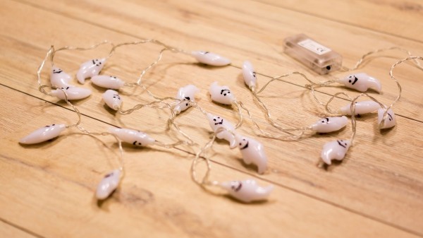 20er LED-Lichterkette Gespenster - Halloween - Dekor