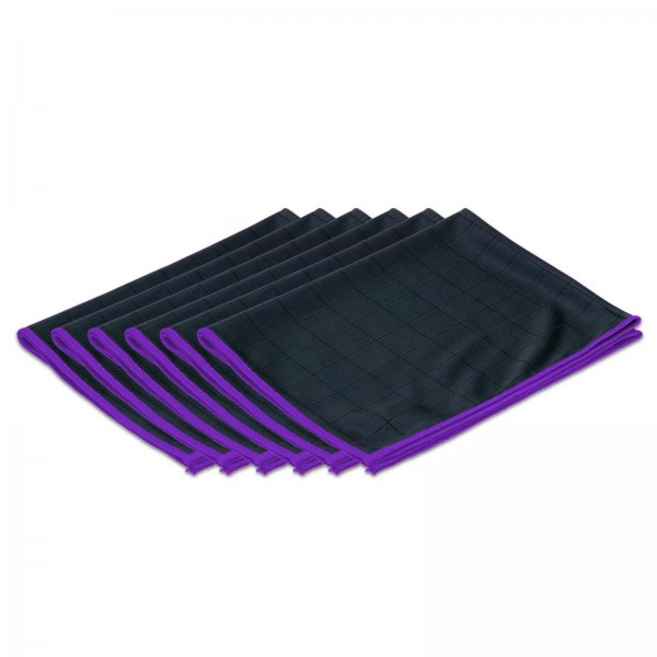 RESPEKT Carbon Mikrofaser Glastücher 400GSM - 40x50cm - Microfasertücher aus Carbonfaser | 6er Set
