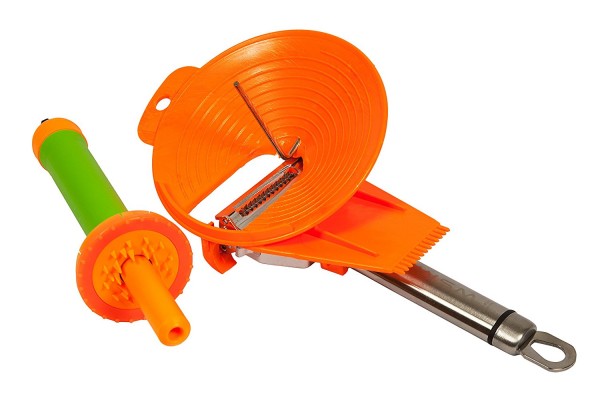 KochWunder Julienne- & Spiralschneider Set inkl. einem abnehmbaren 2-Klingen-Duo-Schälers