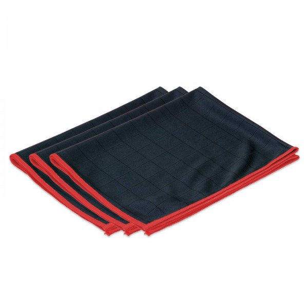 RESPEKT Carbon Mikrofaser Glastücher 400GSM - 40x50cm - Microfasertücher aus Carbonfaser | 3er Set-C