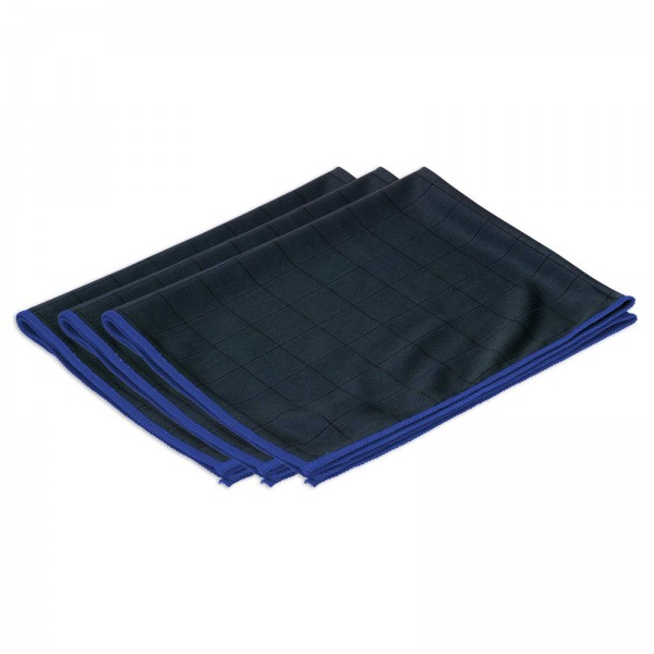 RESPEKT Carbon Mikrofaser Glastücher 400GSM - 40x50cm - Microfasertücher aus Carbonfaser | 3er Set-C