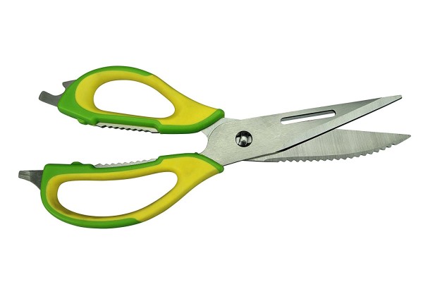 KochWunder Multifunktionsschere mit magnetischem Halter Wunderschere in Farbkombination grün / gelb