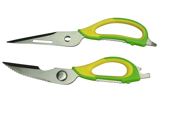 KochWunder Multifunktionsschere mit magnetischem Halter Wunderschere in Farbkombination grün / gelb