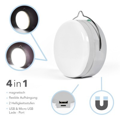 LED Campinglampe mit Powerbank